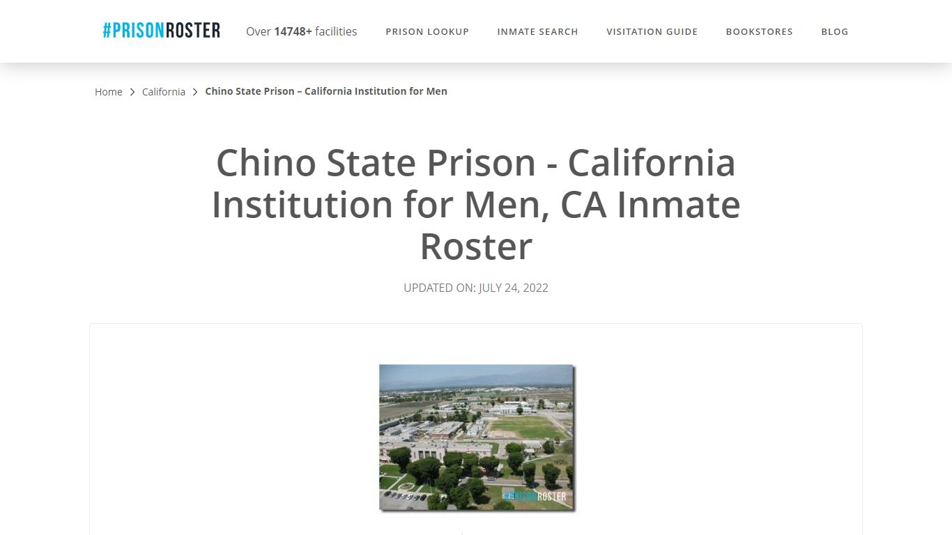 Chino State Prison - Nationwide Inmate Search | Inmate Locator