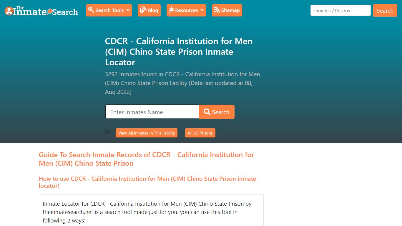 CDCR - California Institution for Men (CIM) Chino State ...